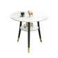 Traditional Luxury Dining Table Round Sintered Stone Table with Black Frame Clearhalo ' dining_table' 'Dining Tables & Seating' 'Dining Tables' 'furn' 'furn_dining_table' 'Furniture' 'furniture_dining_table' 'Kitchen & Dining Furniture' 'kitchen&dining_furn' 'kitchen' 'kitchen_dining_table' 1200x1200_2e7ac2f5-c662-4caa-a4a2-3fffb17d0856