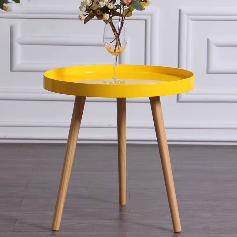 3 Legs Base Design Density Board  End Table with Round Side Table
