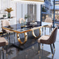 Traditional Luxury Rectangle Dining Table Stainless Steel Table for Dining Room Clearhalo ' dining_table' 'Dining Tables & Seating' 'Dining Tables' 'furn' 'furn_dining_table' 'Furniture' 'furniture_dining_table' 'Kitchen & Dining Furniture' 'kitchen&dining_furn' 'kitchen' 'kitchen_dining_table' 1200x1200_2e7ebb42-9b86-4879-8de4-e6a454b0e5b6