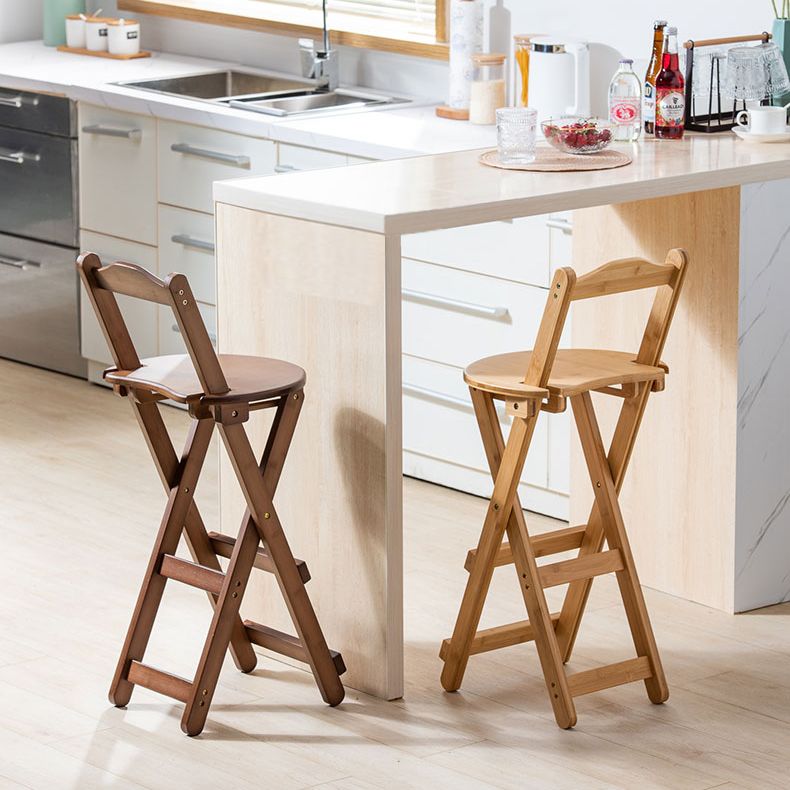 Modern Armless Backrest Counter Stool Wood Bedroom Bar Stool with Wooden Seat and Pedal Clearhalo 'Bar Furniture' 'Bar Stools' 'bar_stools' 'furn' 'furn_bar_stools' 'furniture_bar_stools' 'Kitchen & Dining Furniture' 'kitchen&dining_furn' 'kitchen' 'kitchen_furn' Furniture' 1200x1200_2e7f894a-4d6c-4fe9-adaa-be85fead180d