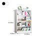 White and Black Modern Bookshelf Closed Back Wood Bookcase for Home