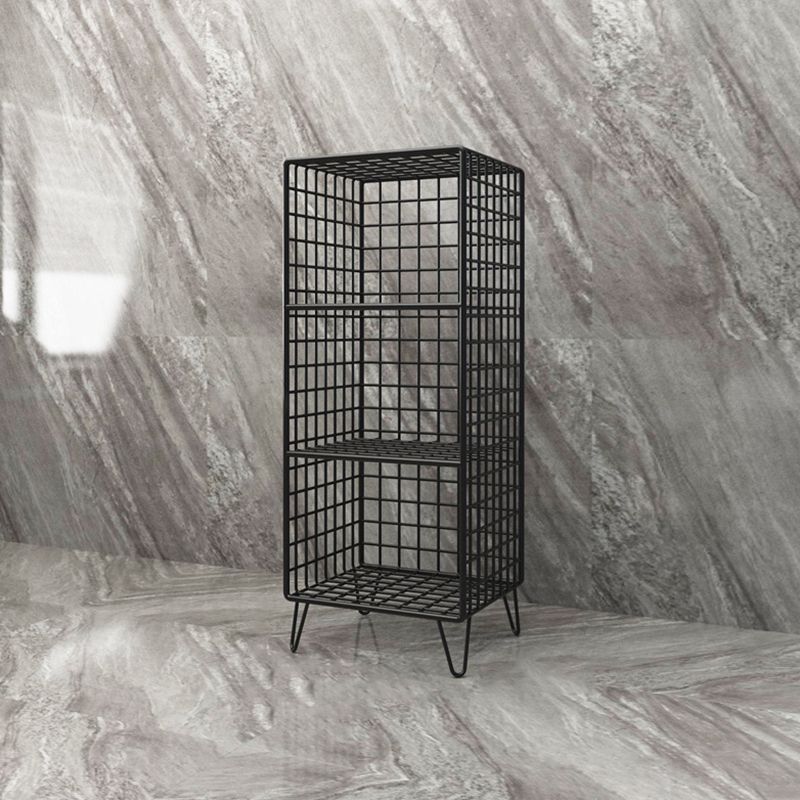 Metal Gold and Black Bookshelf Closed Back Book Shelf Shelves Included