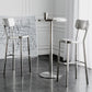 Modern Silver Metal Counter Table with Round Table Top Silver Pedestal Table Clearhalo 'Bar Furniture' 'Bar Tables' 'bar_tables' 'furn' 'furn_bar_tables' 'Furniture' 'furniture_bar_tables' 'Kitchen & Dining Furniture' 1200x1200_2e831da8-9f87-4071-9cc3-db34e31bbc41