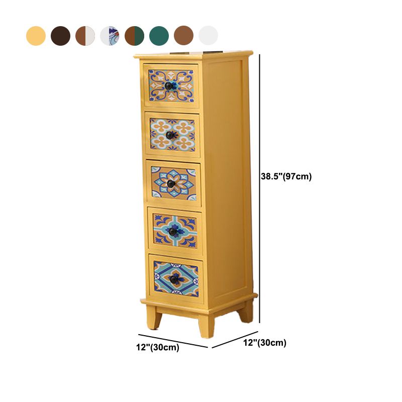 Chef d'accent moderne du milieu du siècle 11.81 "Coffre standard du rectangle de large avec des tiroirs