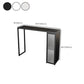 1/2 Pieces Modern Rectangle Sintered Stone Counter Table with High Stools