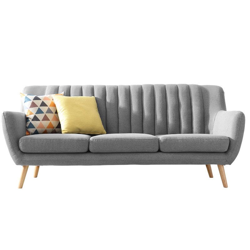 Sofá de tela con almohada cosida y brazo acampanado para la sala de estar