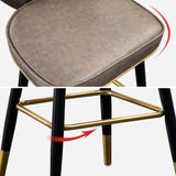 Industrial Leather Black Metal Counter Stools Low Back Bar Stools with 4 Legs Clearhalo 'Bar Furniture' 'Bar Stools' 'bar_stools' 'furn' 'furn_bar_stools' 'furniture_bar_stools' 'Kitchen & Dining Furniture' 'kitchen&dining_furn' 'kitchen' 'kitchen_furn' Furniture' 1200x1200_2e83ba68-7831-4a56-a8c4-4e05ba4c5610