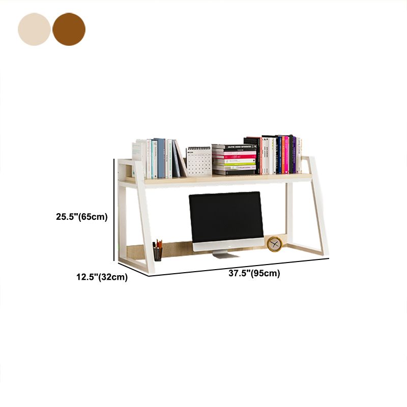 12.6"W Wooden Open Bookshelf Matte Finish Modern Bookcase with Shelves