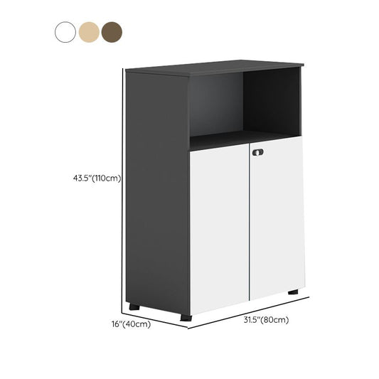 Archivos de estilo nórdico Archivo vertical de madera con bloqueo