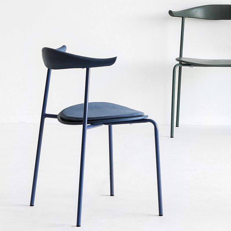 Industrial Open Back Dining Side Chair Matte Finish Armless Dining Side Chairs Clearhalo ' kitchen&dining_furn' 'Dining Chairs' 'Dining Tables & Seating' 'dining_chair' 'furn' 'furn_dining_chair' 'Furniture' 'furniture_dining_chair' 'Kitchen & Dining Furniture' 'kitchen' 1200x1200_2e84d6d8-8419-484d-9fa8-5f0174f659ac