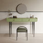 Tables de vanité verte de 16,53 "de largeur de largeur avec 2 tiroirs de rangement
