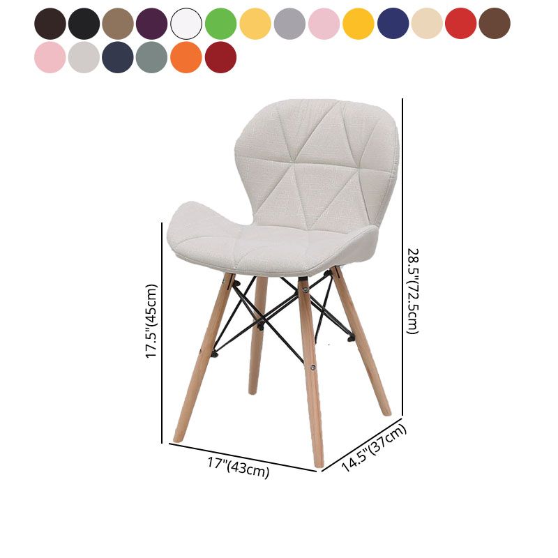 Contemporary Beech Wingback Side Chair Matte Finish Upholstered Dining Chair Clearhalo ' kitchen&dining_furn' 'Dining Chairs' 'Dining Tables & Seating' 'dining_chair' 'Furniture' 'furniture_dining_chair' 'Kitchen & Dining Furniture' 'kitchen' 1200x1200_2e8785ae-e145-4d0f-be36-5edee5ff7691