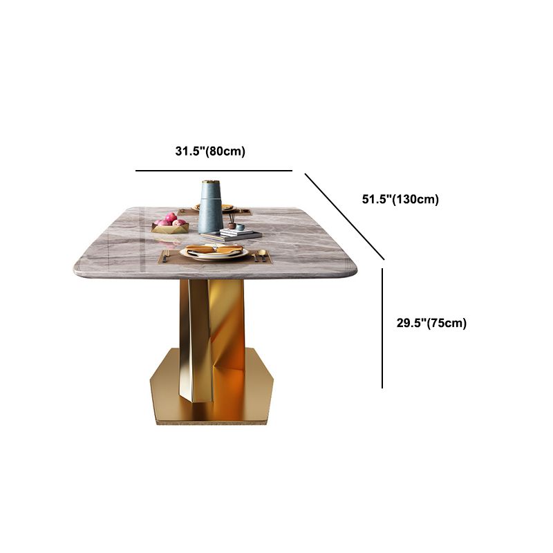 Glam -stijl gesinterde stenen dinerset rechthoek 1/4/5/7 stukken dinerset voor eetruimtes