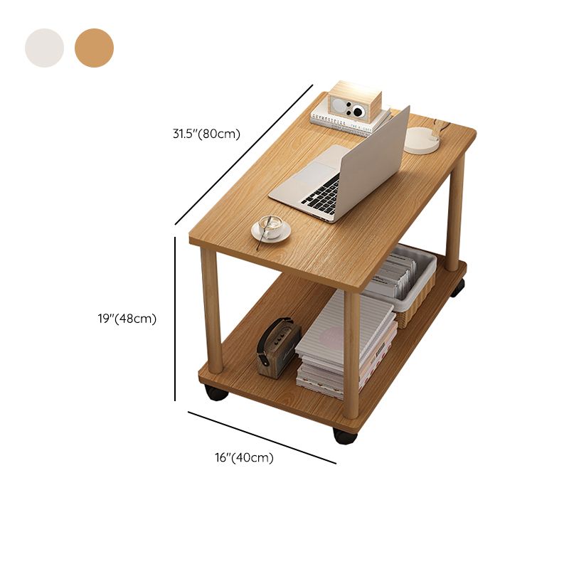Modern Rectangular/Square Corner Table Wood Side End Table for Living Room