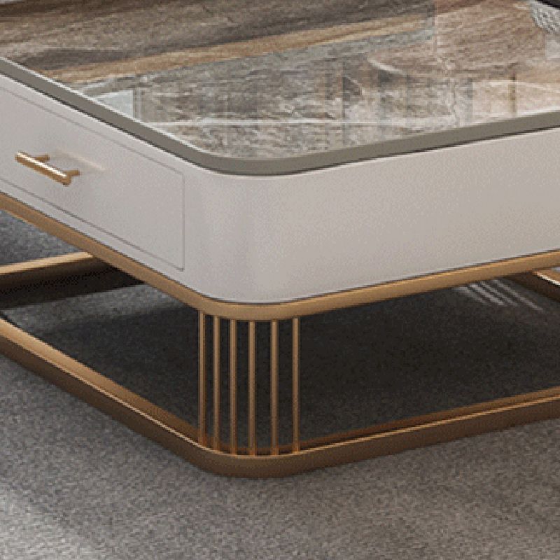 Frame Base 2 Nesting Coffee Table with Storage Metal Coffee Table Set Clearhalo 'Coffee & Accent Tables' 'Coffee Tables' 'coffee_tables' 'furn' 'furn_coffee_tables' 'Furniture' 'Living Room Furniture' 1200x1200_2e8a4f75-6fc5-444b-a8f3-b76a4e56333e