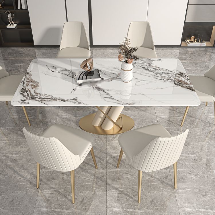 Luxury Sintered Stone Top Dining Set 1/2/5/6/7 Pieces Rectangle Kitchen Table with Chairs Clearhalo 'Dining Room Sets' 'Dining Tables & Seating' 'dining_room_set' 'furn' 'furn_dining_room_set' 'Furniture' 'furniture_dining_room_set' 'Kitchen & Dining Furniture' 1200x1200_2e8b28ec-62d5-4b0d-b16b-80ac9dabf5dc