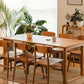 Mesa de comedor con pedestal doble de estilo moderno, mesa de madera de pino para comedor