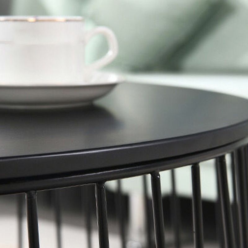 Iron Round Coffee or End Table Mid-Century Modern Frame Coffee Table Clearhalo 'Coffee & Accent Tables' 'Coffee Tables' 'coffee_tables' 'furn' 'furn_coffee_tables' 'Furniture' 'Living Room Furniture' 1200x1200_2e8bfca6-05f8-43ea-bdd6-402b0b7e4d52