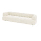 White Contemporary Seating Tuxedo Arm Sofa Sewn Pillow Back for Living Room