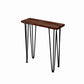 Tavolo da console top in legno massiccio da 31,5 "H con gambe metalliche moderne