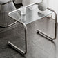 Tavolo da corner in vetro modernistico in vetro in metallo c laterale per soggiorno