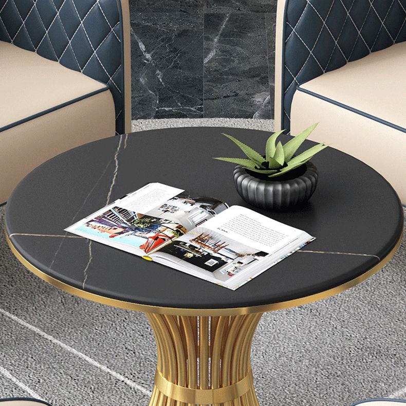 1/5 Pcs Metal Glam Style Dining Room Set with Round Table and Pedestal Base Dining Set Clearhalo 'Dining Room Sets' 'Dining Tables & Seating' 'dining_room_set' 'furn' 'furn_dining_room_set' 'Furniture' 'furniture_dining_room_set' 'Kitchen & Dining Furniture' 'kitchen&dining_furn' 'kitchen' 1200x1200_2e8f010b-edcc-423f-845f-45ed6c9303bd