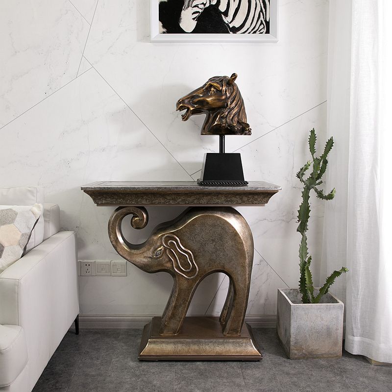 Tavolo di accento console contemporanea a forma di rettangolo tavolo di divano console in pietra per hall