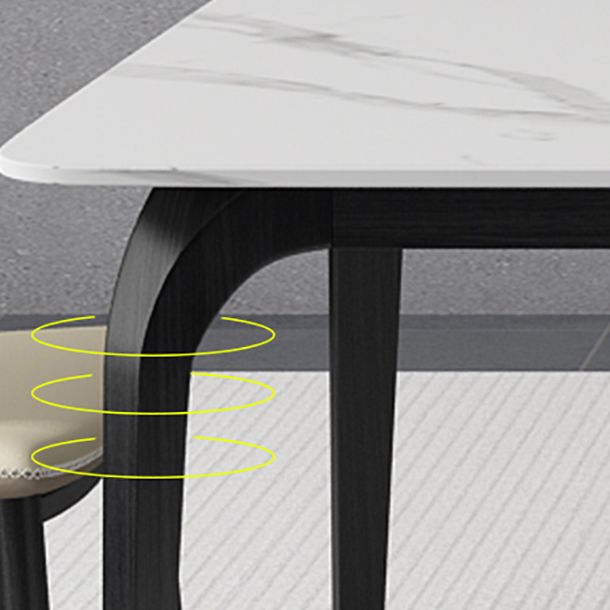 Rectangle Shape Industrial Dining Table Fixed Table with Sintered Stone Clearhalo 'Dining Tables & Seating' 'Dining Tables' 'dining_table' 'furn' 'furn_dining_table' 'Furniture' 'furniture_dining_table' 'Kitchen & Dining Furniture' 'kitchen' 'kitchen_dining_table' 1200x1200_2e8f2c81-a8fe-4764-9205-13b090e7e99e