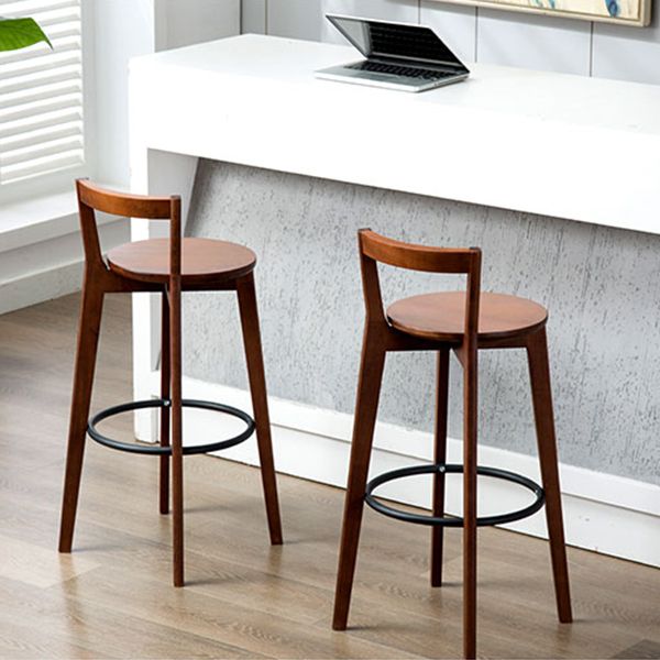 Contemporary Wood Kitchen Dining Room Armless Stool Low Back Bar Stool Clearhalo 'Bar Furniture' 'Bar Stools' 'bar_stools' 'furn' 'furn_bar_stools' 'furniture_bar_stools' 'Kitchen & Dining Furniture' 'kitchen&dining_furn' 'kitchen' 'kitchen_furn' Furniture' 1200x1200_2e8fb8d4-686d-48d8-a7e4-09b1655f642f