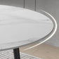 Stone Contemporary Round Dinner Table Matte Finish 4 Legs Table for Home Clearhalo ' dining_table' 'Dining Tables & Seating' 'Dining Tables' 'furn' 'furn_dining_table' 'Furniture' 'furniture_dining_table' 'Kitchen & Dining Furniture' 'kitchen&dining_furn' 'kitchen' 'kitchen_dining_table' 1200x1200_2e900e2d-1090-4713-b628-7f1ac996a5a8