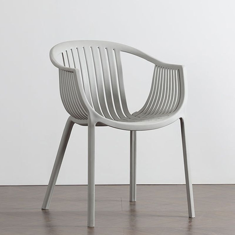 Nordic Style Arm Side Chairs Windsor Back Side Chair with Plastic Legs for Kitchen