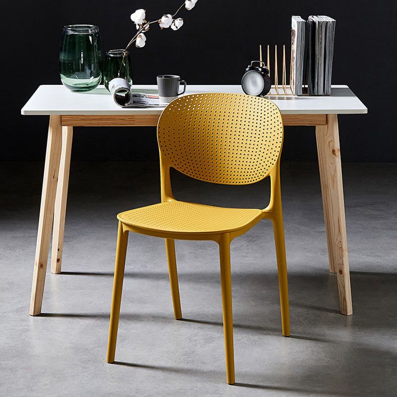 Plastic Scandinavian Kitchen Dining Room Side Chair Open Back Chair Clearhalo ' kitchen&dining_furn' 'Dining Chairs' 'Dining Tables & Seating' 'dining_chair' 'furn' 'furn_dining_chair' 'Furniture' 'furniture_dining_chair' 'Kitchen & Dining Furniture' 'kitchen' 1200x1200_2e90d153-dc89-427a-a3e0-57705ed182c7