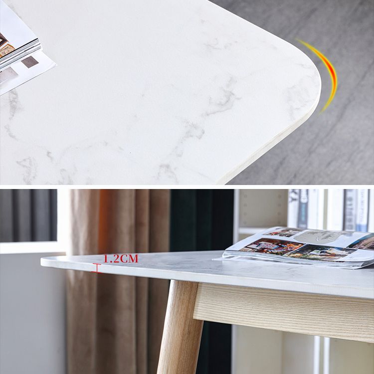 Rectangle Contemporary Dining Table White Sintered Stone Table with Ash Solid Wood Base Clearhalo ' dining_table' 'Dining Tables & Seating' 'Dining Tables' 'furn' 'furn_dining_table' 'Furniture' 'furniture_dining_table' 'Kitchen & Dining Furniture' 'kitchen&dining_furn' 'kitchen' 'kitchen_dining_table' 1200x1200_2e90dac3-c0f5-4277-8bf9-f04561671c09