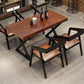 Table de salle à manger en bois de pin pour la maison, Table marron de Style industriel