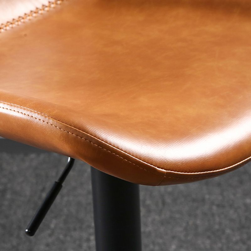 Industrial Style Bar-stool Leather Bucket Seat with Adjustable Height for Restaurant Bar Clearhalo 'Bar Furniture' 'Bar Stools' 'bar_stools' 'furn' 'furn_bar_stools' 'furniture_bar_stools' 'Kitchen & Dining Furniture' 'kitchen&dining_furn' 'kitchen' 'kitchen_furn' Furniture' 1200x1200_2e91c7ce-b4b5-4428-a4e5-44275fbcd33f