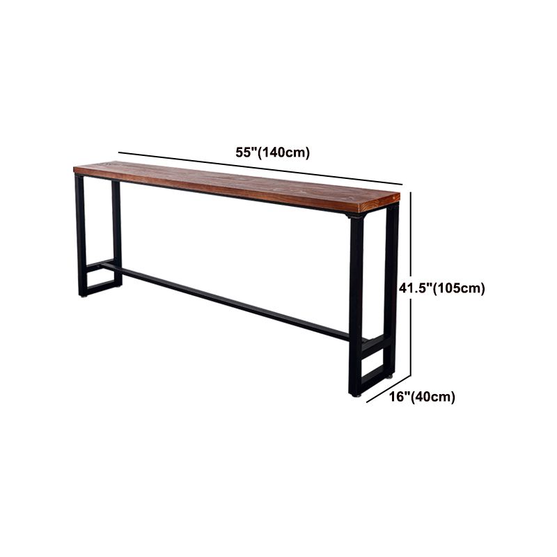 Ensemble de Table de Bar industriel 1/6/11 pièces, Table de comptoir rectangulaire en bois de pin avec tabourets hauts