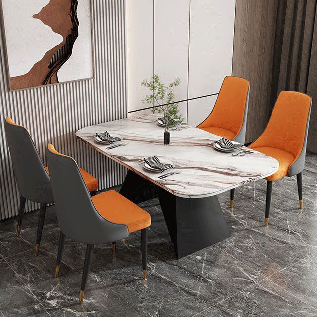 キッチンのマット仕上げのグラムフェイクレザーダイニングチェアパーソンズチェア