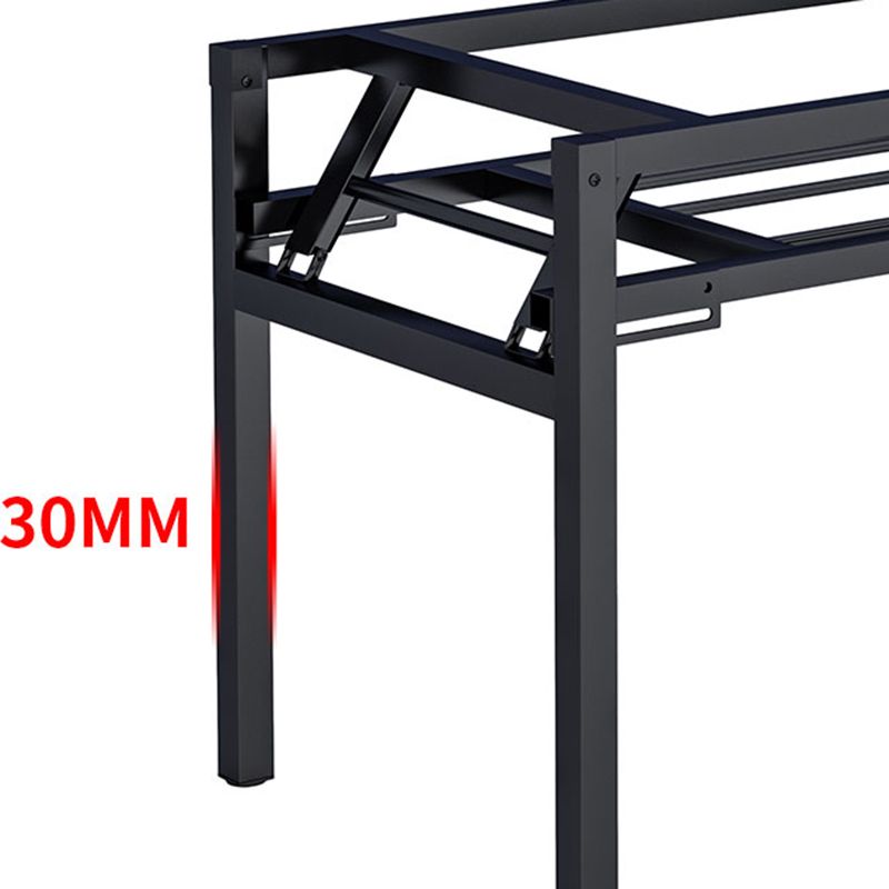 長方形の木材ライティングデスクインダストリアルスタイルの折りたたみオフィスデスク