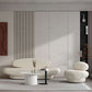 Dichiarazione di divano curvo in stile moderno di lana in beige