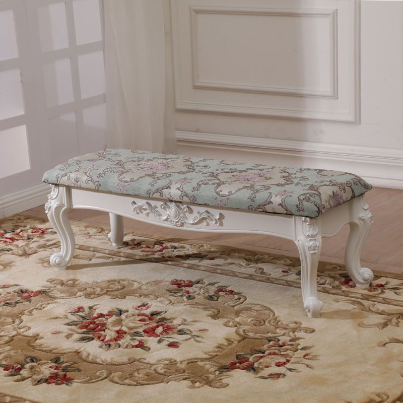 13.8" W Victorian Wood Seating Bench Cushioned Entryway Bench Clearhalo 'Benches' 'Chairs & Seating' 'furn' 'furn_benches' 'Furniture' 'Living Room Furniture' 1200x1200_2e96384f-0c80-404f-bf35-5a7b00c124c1