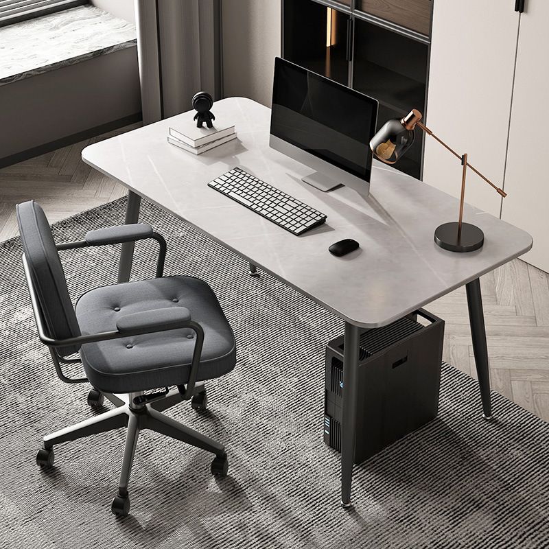 Rectangular Shaped Office Desk White/Black/Grey Writing Desk for Office Clearhalo 'furn' 'furn_office_desk' 'Furniture' 'Office Desks' 'Office Furniture' 'office_desk' 1200x1200_2e98d588-08e6-4417-b485-ee32a36dfc6d