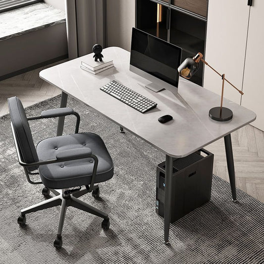 Rectangular Shaped Office Desk White/Black/Grey Writing Desk for Office Clearhalo 'furn' 'furn_office_desk' 'Furniture' 'Office Desks' 'Office Furniture' 'office_desk' 1200x1200_2e98d588-08e6-4417-b485-ee32a36dfc6d