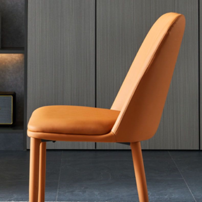 Eetkamer armloze eetkamerstoel huis parsons faux lederen eetkamerstoel