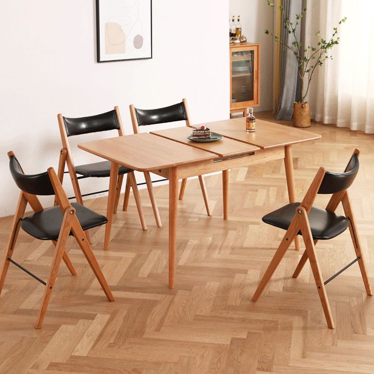 Rectangle Solid Wood Foldable Table Modern Dining Table with 4 Legs for Restaurant Clearhalo ' dining_table' 'Dining Tables & Seating' 'Dining Tables' 'furn' 'furn_dining_table' 'Furniture' 'furniture_dining_table' 'Kitchen & Dining Furniture' 'kitchen&dining_furn' 'kitchen' 'kitchen_dining_table' 1200x1200_2e99f02b-eb04-435b-88c5-a72bcd8f2824