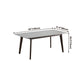 Mid-Century Modern Dining Table Gray Sintered Stone 4 Legs Dining Table with Wooden Base Clearhalo ' dining_table' 'Dining Tables & Seating' 'Dining Tables' 'furn' 'furn_dining_table' 'Furniture' 'furniture_dining_table' 'Kitchen & Dining Furniture' 'kitchen&dining_furn' 'kitchen' 'kitchen_dining_table' 1200x1200_2e9a3d0e-cc78-4aea-9d11-4eb0f2a0b3ce