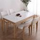 Medieval Modern Marble Rectangle Table White Table with Wooden Base and 4 Legs Clearhalo ' dining_table' 'Dining Tables & Seating' 'Dining Tables' 'furn' 'furn_dining_table' 'Furniture' 'furniture_dining_table' 'Kitchen & Dining Furniture' 'kitchen&dining_furn' 'kitchen' 'kitchen_dining_table' 1200x1200_2e9ad454-9d91-4ffd-9194-4140ef137b40