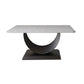 Glam Stone Coffee Table with Steel Pedestal Base and Rectangle Top Clearhalo 'Coffee & Accent Tables' 'Coffee Tables' 'coffee_tables' 'furn' 'furn_coffee_tables' 'Furniture' 'Living Room Furniture' 1200x1200_2e9baf2c-6bd2-44e1-acb1-21d45e81eb53