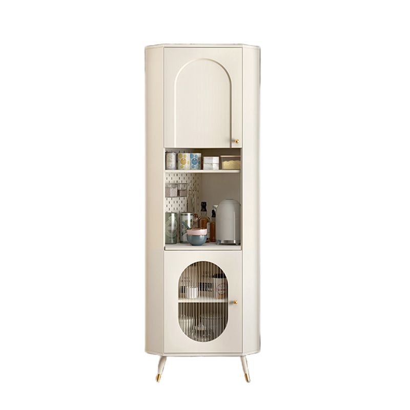 Contemporary Dining Hutch Glass Doors Faux Wood Storage Cabinet for Living Room Clearhalo 'Display & China Cabinets' 'display_china_cabinets' 'furn' 'furn_display_china_cabinets' 'Furniture' 'Kitchen & Dining Furniture' 1200x1200_2e9bd4fc-9230-464d-9b07-cb0211afc6ea