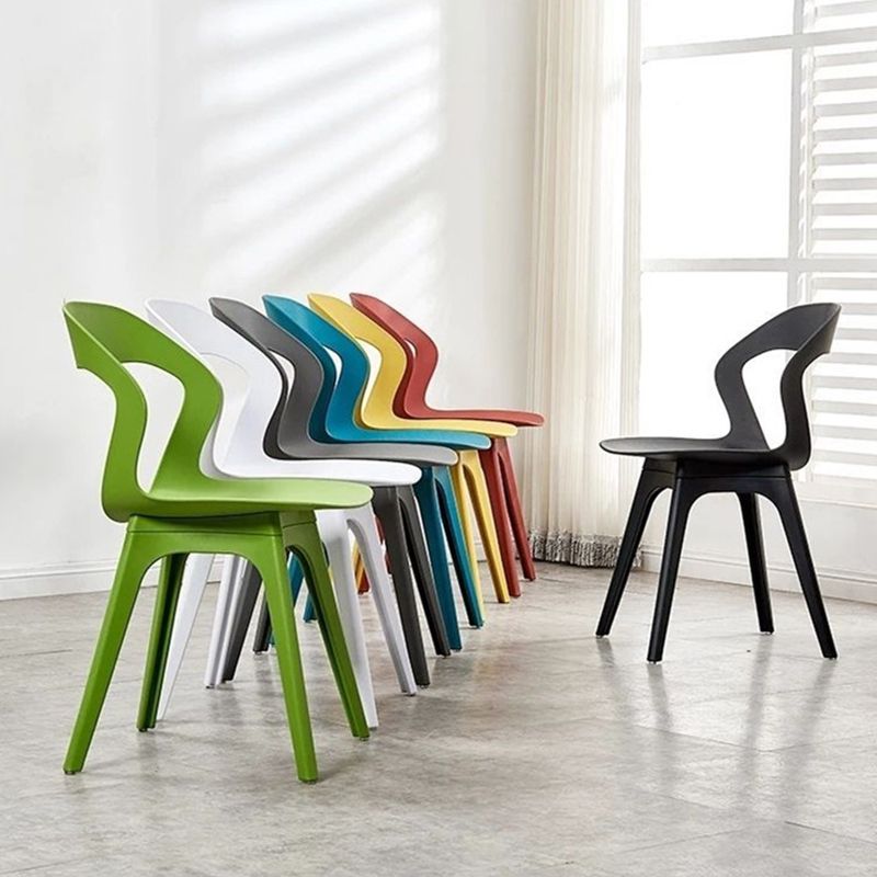 Contemporary Kitchen Dining Chair Vinyl Open Back Side Chair Clearhalo 'Dining Chairs' 'Dining Tables & Seating' 'dining_chair' 'furn' 'furn_dining_chair' 'Furniture' 'Kitchen & Dining Furniture' 1200x1200_2e9be77d-06b0-4f48-8f46-aee64f87c5de