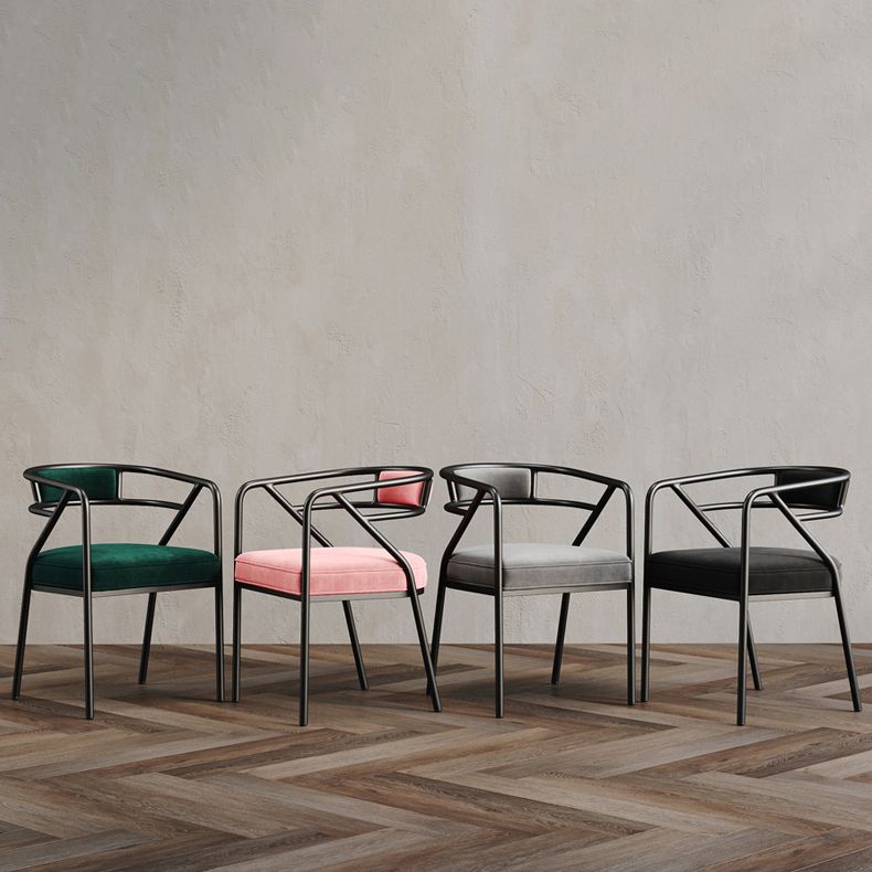 Glam Style Arm Chair Open Back Indoor Dining Chair for Dining Room Clearhalo 'Dining Chairs' 'Dining Tables & Seating' 'dining_chair' 'furn' 'furn_dining_chair' 'Furniture' 'furniture_dining_chair' 'Kitchen & Dining Furniture' 1200x1200_2e9d8f82-2496-4742-b306-9fd1d44bd70d